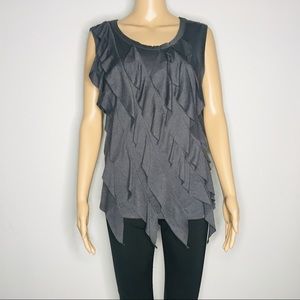 Cocomo cute sleeveless gray top